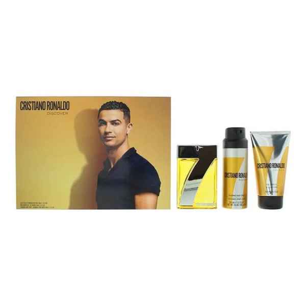 Cristiano Ronaldo CR7 Discover 100ml Edt + Bodyspray + Showergel Geschenkset Cristiano Ronaldo CR7 Discover 100ml Edt + Bodyspray + Showergel Geschenkset
