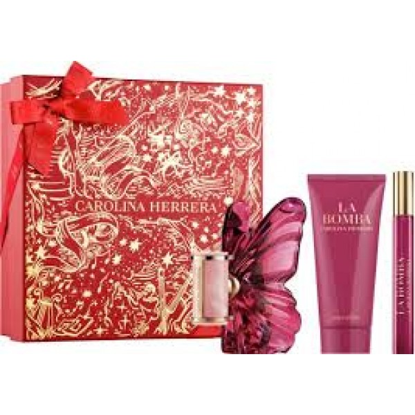 Carolina Herrera La Bomba 80ml Edp + Bodylotion + 10ml Edp Spray Geschenkset Carolina Herrera La Bomba 80ml Edp + Bodylotion + 10ml Edp Spray Geschenkset