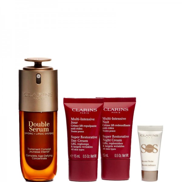 Clarins Double Serum Holiday Set 4 Stuks Geschenkset Clarins Double Serum Holiday Set 4 Stuks Geschenkset