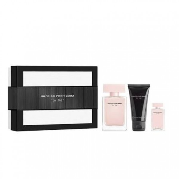 Narciso Rodriguez For Her 100ml Edp + Bodylotion + 10ml Edp Spray Geschenkset
