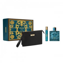 Versace Eros 100ml Edt + 10ml Edt Spray + Black Pouch Geschenkset